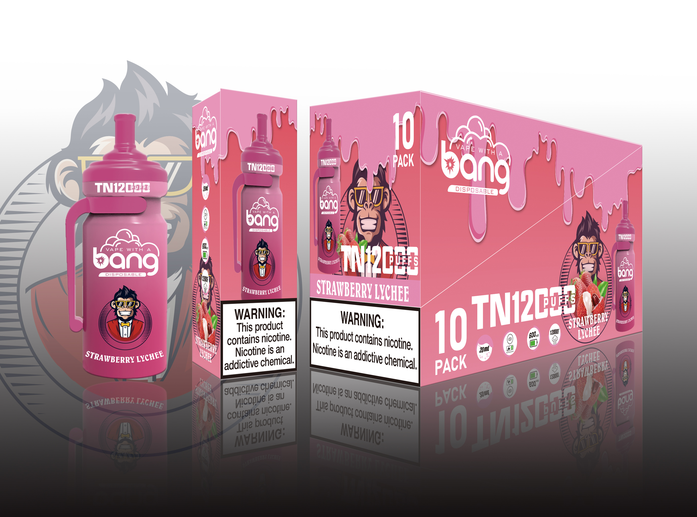 Factory Wholesale I Vape High Quality Tornado Digital Box 12000 Puffs Bang NT12000 Puffs Pod with Mesh Coil Disposable Vape
