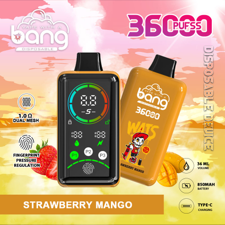 Electronic Vaper Bang 36000 36K Rechargeable Vape LED Display Mesh Coils Dtl Disposable Electric Cigarette