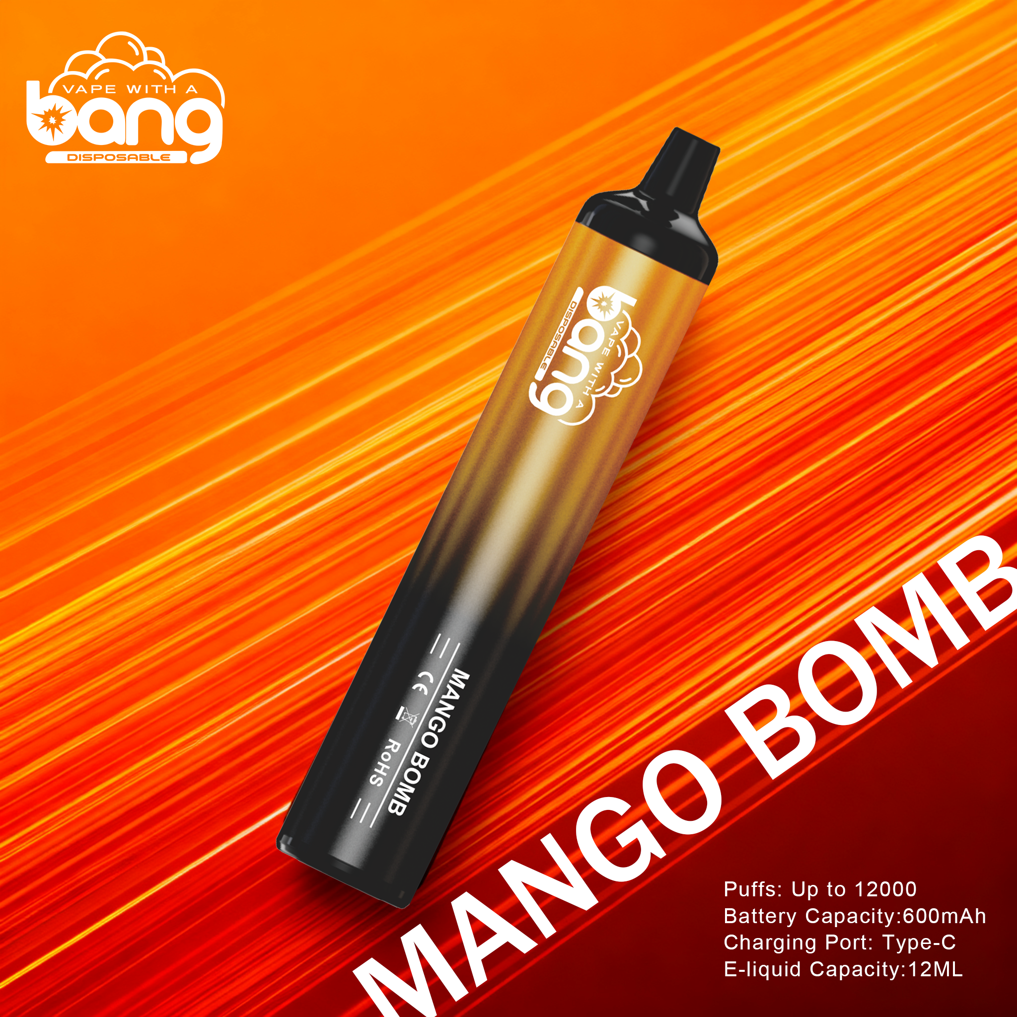 Factory Vape Shop Supply Bang 12000puffs Disposable Vape Pod E Cigarette Wholesale Pen Style E-Cigarette