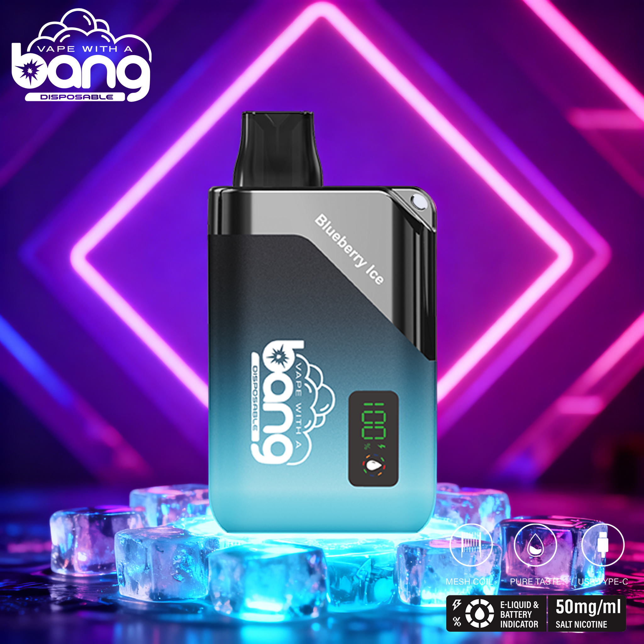 Original Bang Vape 20K Disposable Ecigarettes Smoking 20000 Puff Vaper Mesh Coil E Hookah Charger Digital Display