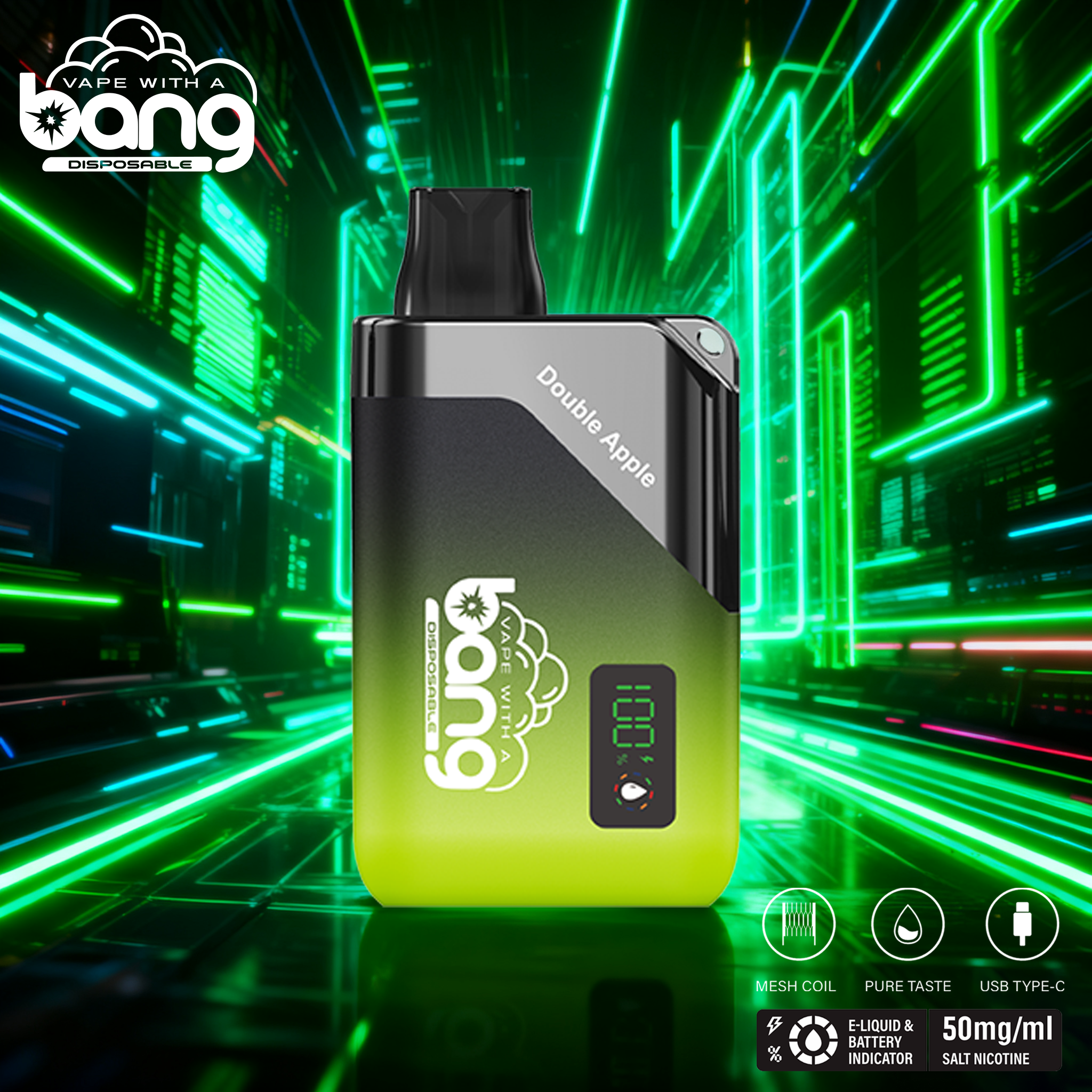 Original Bang Vape 20K Disposable Ecigarettes Smoking 20000 Puff Vaper Mesh Coil E Hookah Charger Digital Display