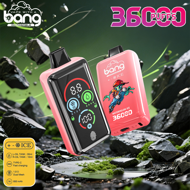 High Quality Vape Bang Ice 36K 36000 Puff E-Cigarette Vape Smart Full Screen Vaper Fingerprint Pressure Regulation