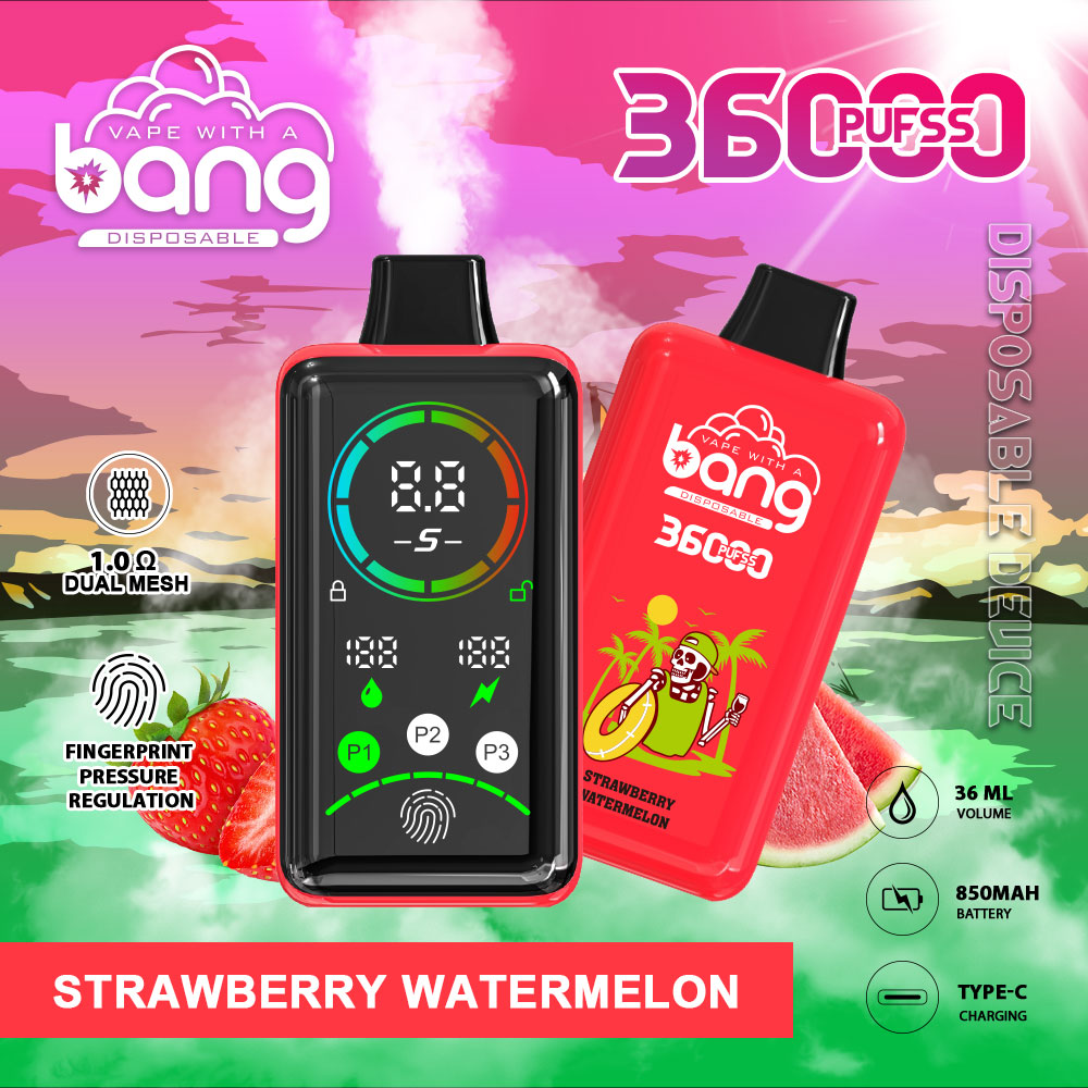 Electronic Vaper Bang 36000 36K Rechargeable Vape LED Display Mesh Coils Dtl Disposable Electric Cigarette