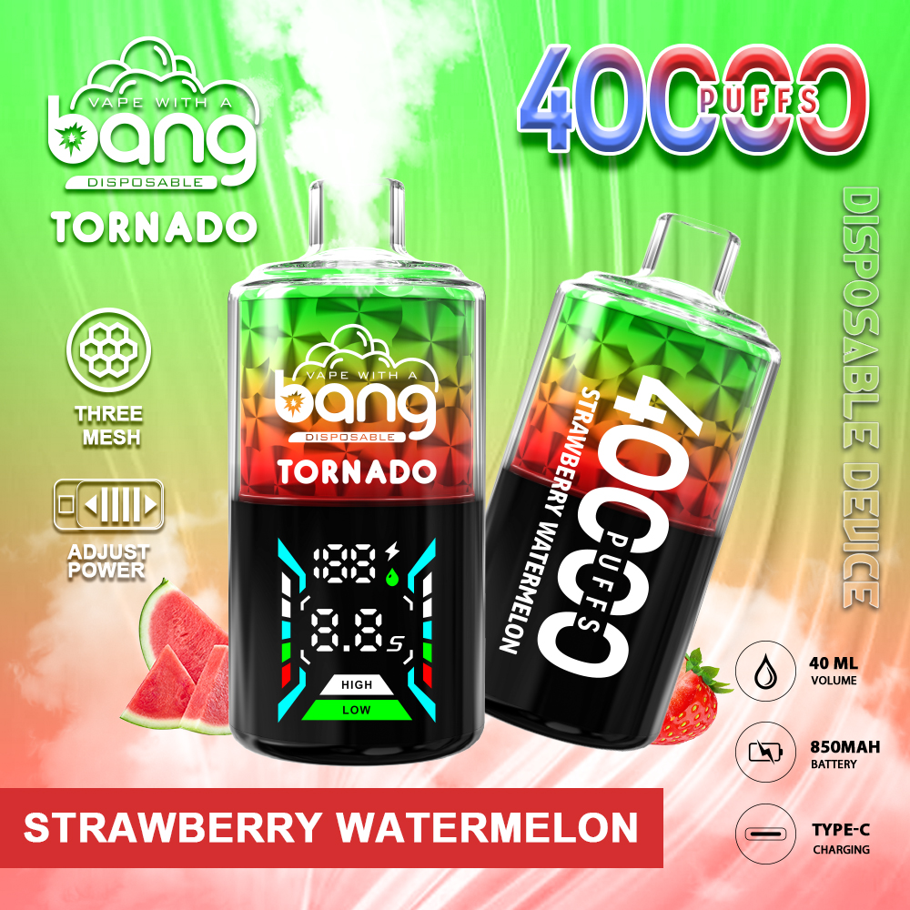 Hot Product Triple Mesh Coil Wholesale I Vape Tornado Bang 40000 Puffs Disposable E Vape Big Display Screen Cigarette