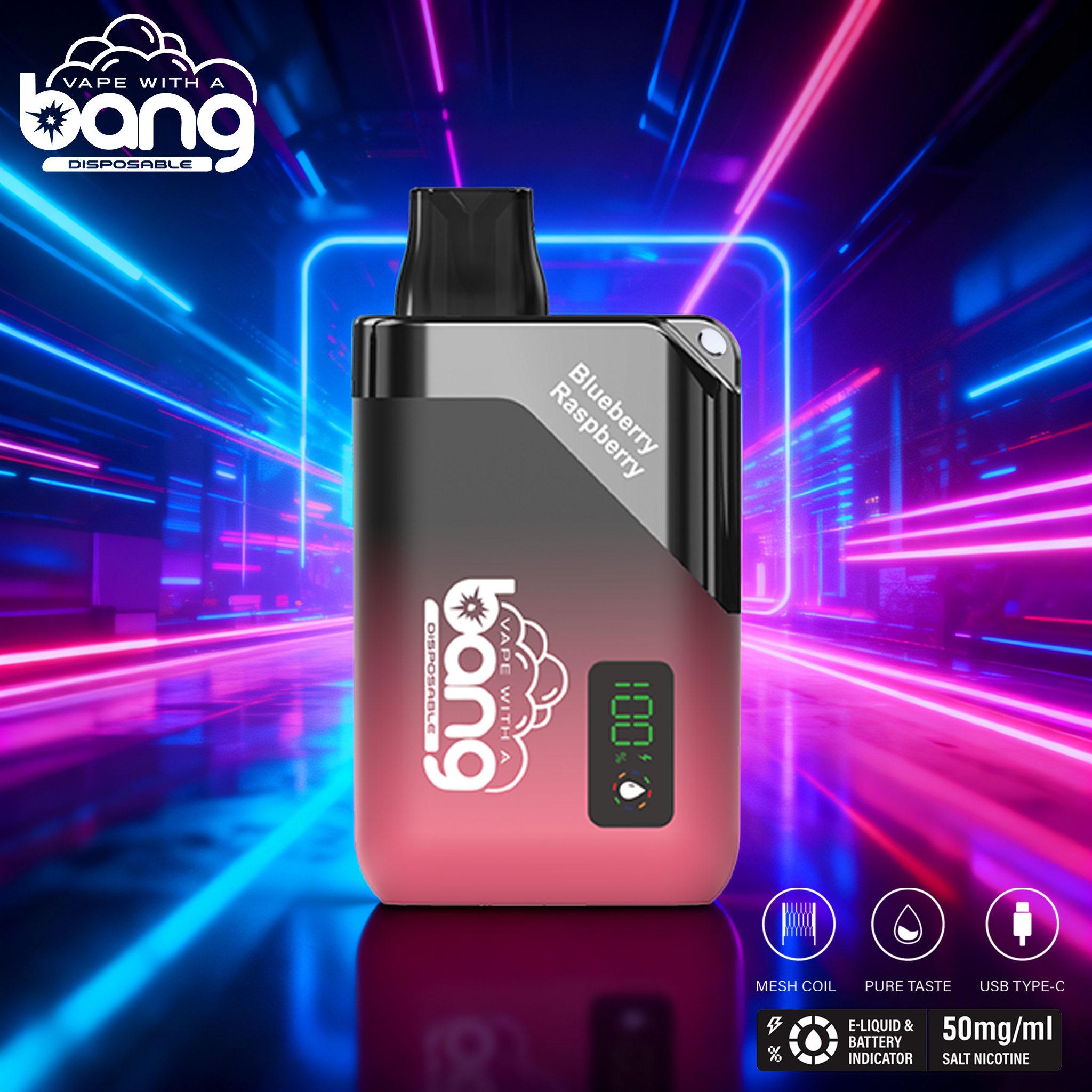 Original Bang Vape 20K Disposable Ecigarettes Smoking 20000 Puff Vaper Mesh Coil E Hookah Charger Digital Display