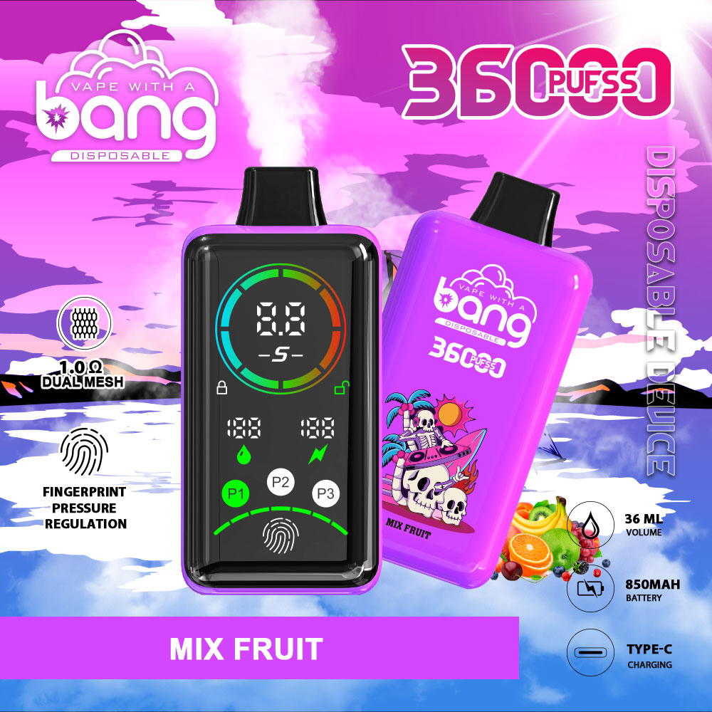 Electronic Vaper Bang 36000 36K Rechargeable Vape LED Display Mesh Coils Dtl Disposable Electric Cigarette